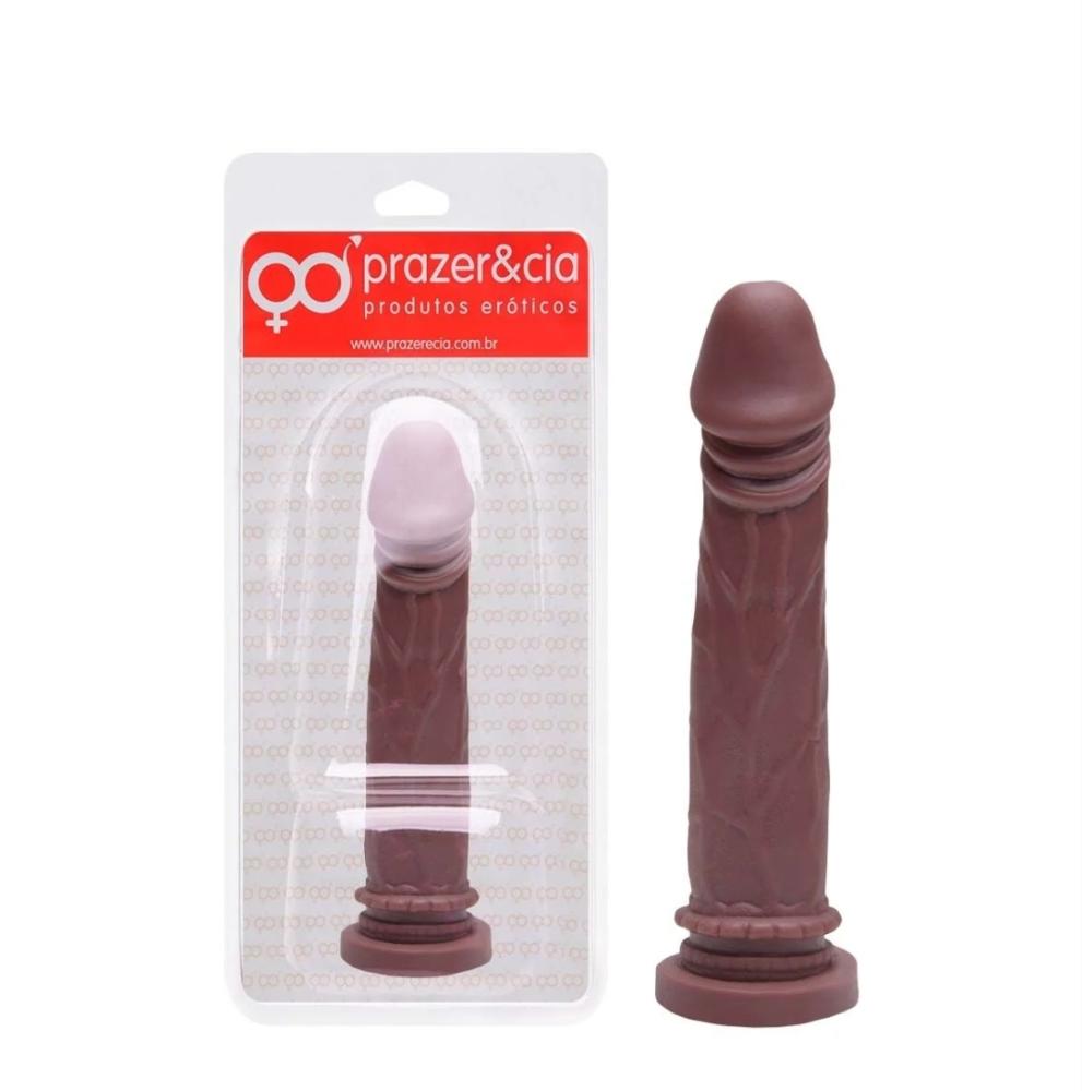 Pênis De Borracha Maciça Chocolate 19 X 3,6Cm Prazer E Cia Pênis De Borracha Maciça Chocolate 19 X 3,6Cm Prazer E Cia