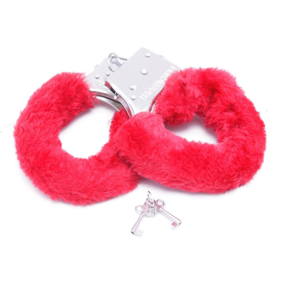 Algema De Metal Em Pelúcia Vermelho Algema De Metal Em Pelúcia Vermelho