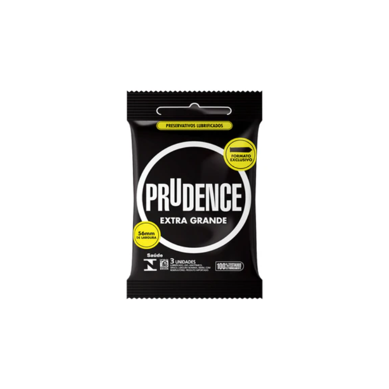 Preservativo Prudence Extra Grande com 3 unidades Preservativo Prudence Extra Grande com 3 unidades