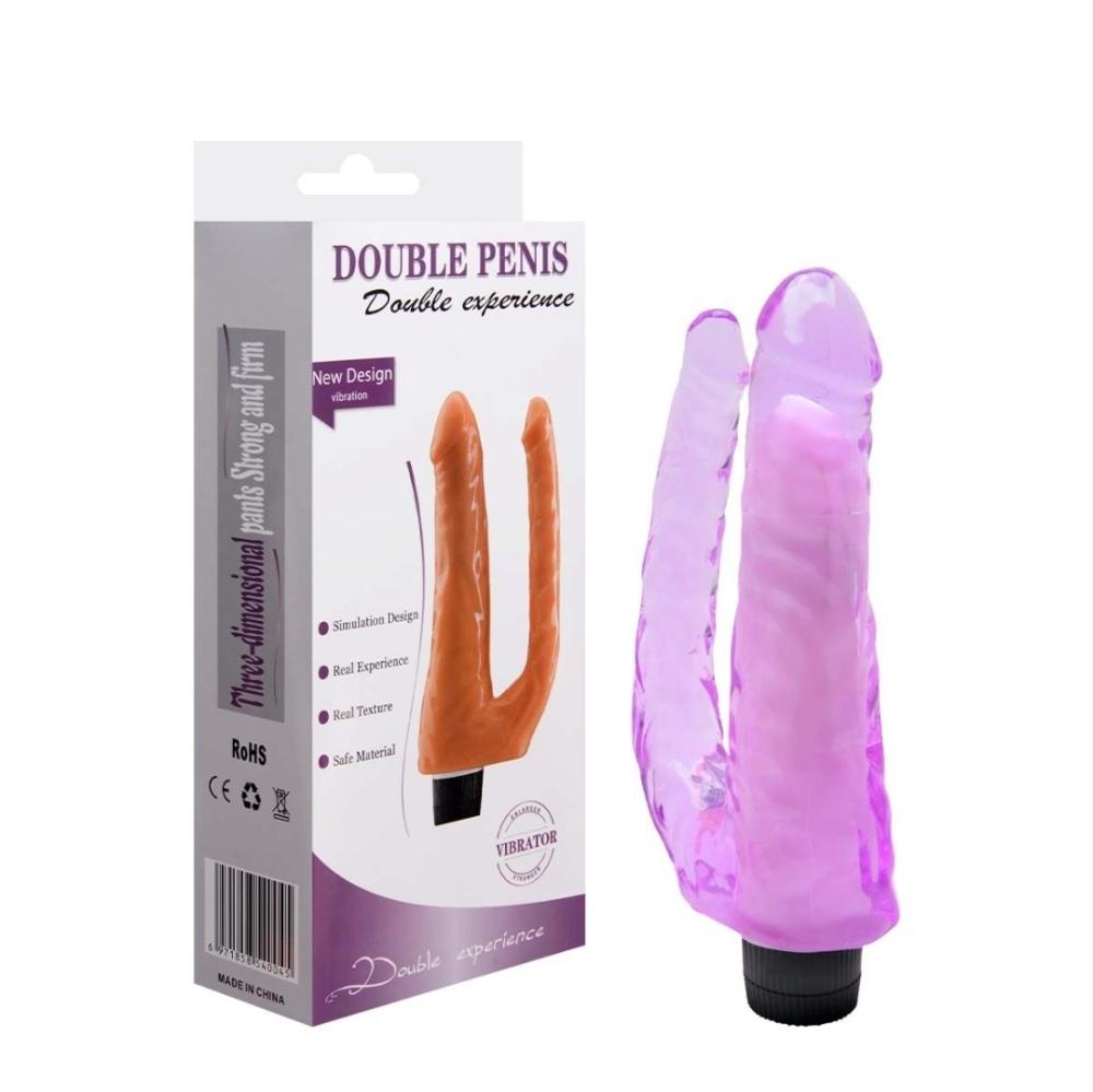 Pênis Realístico Duplo Vibrador Roxo 22 X 5Cm Sexy Import Pênis Realístico Duplo Vibrador Roxo 22 X 5Cm Sexy Import