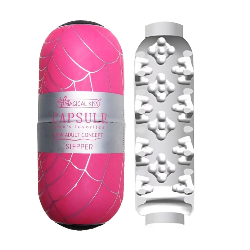 Masturbador Masculino Vazado Formato Capsula Stepper Kiss Masturbador Masculino Vazado Formato Capsula Stepper Kiss