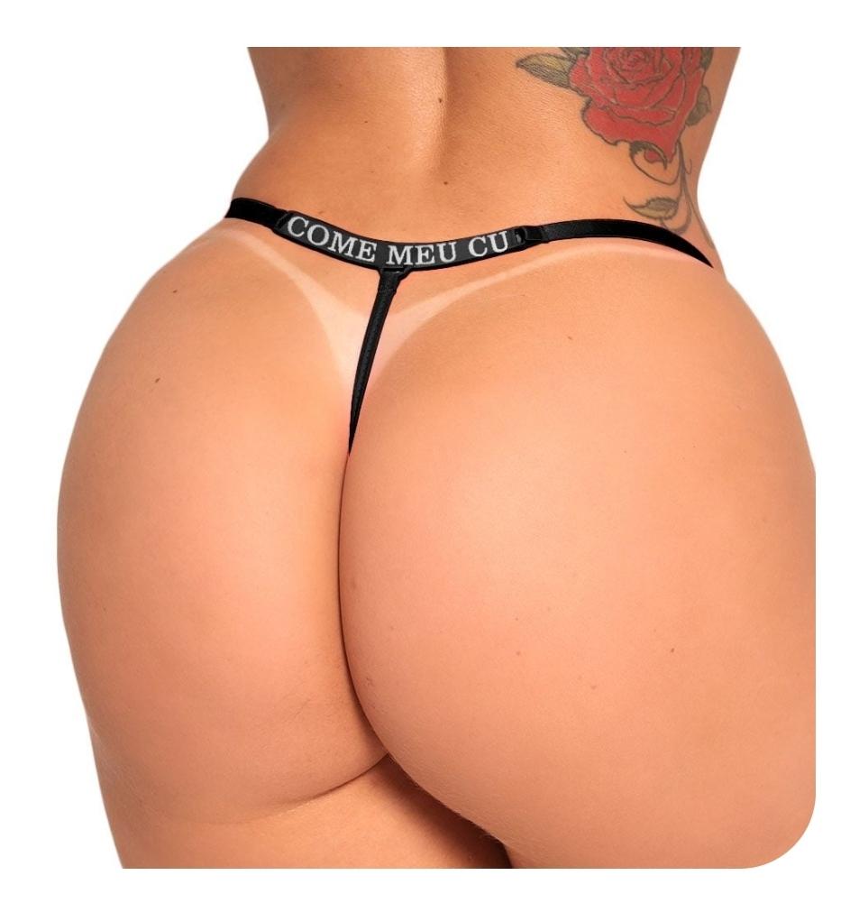 Tanga Frases Brilha No Escuro (Come Meu Cu) Preto Tanga Frases Brilha No Escuro (Come Meu Cu) Preto