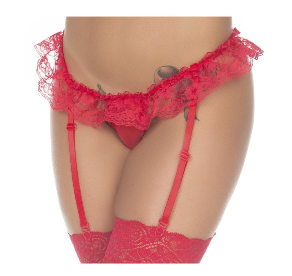 Calcinha Fio Dental Com Liga Vermelho Pimenta Sexy Calcinha Fio Dental Com Liga Vermelho Pimenta Sexy